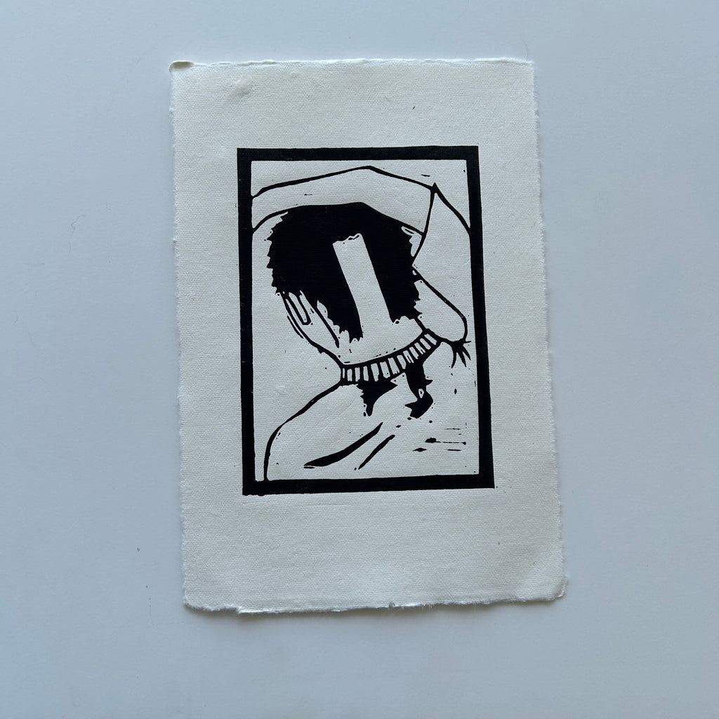 'Shave Your Head' A5 Linocut Print