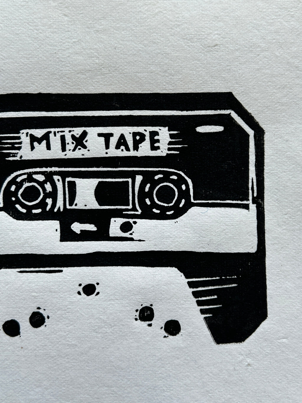 'Mix Tape' - A5 Linocut Print
