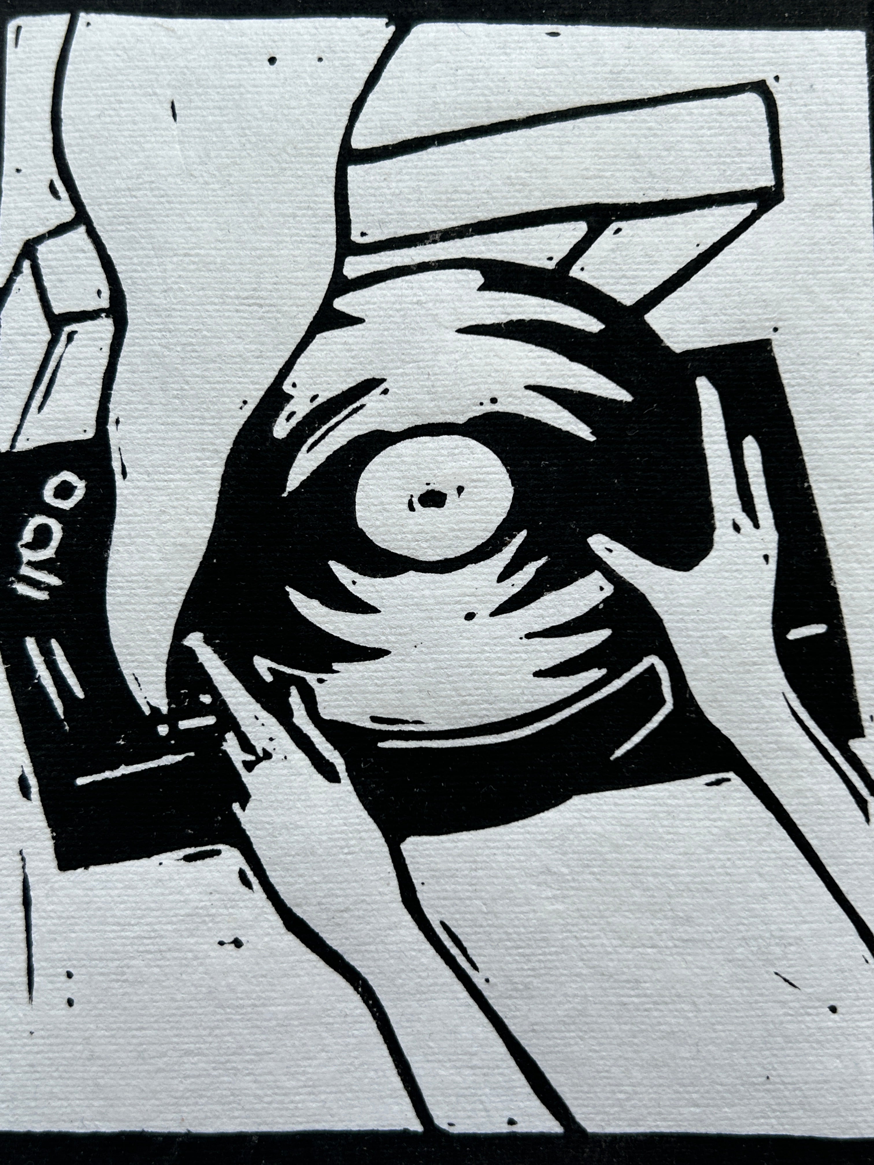 'Turntable' A5 Linocut Print