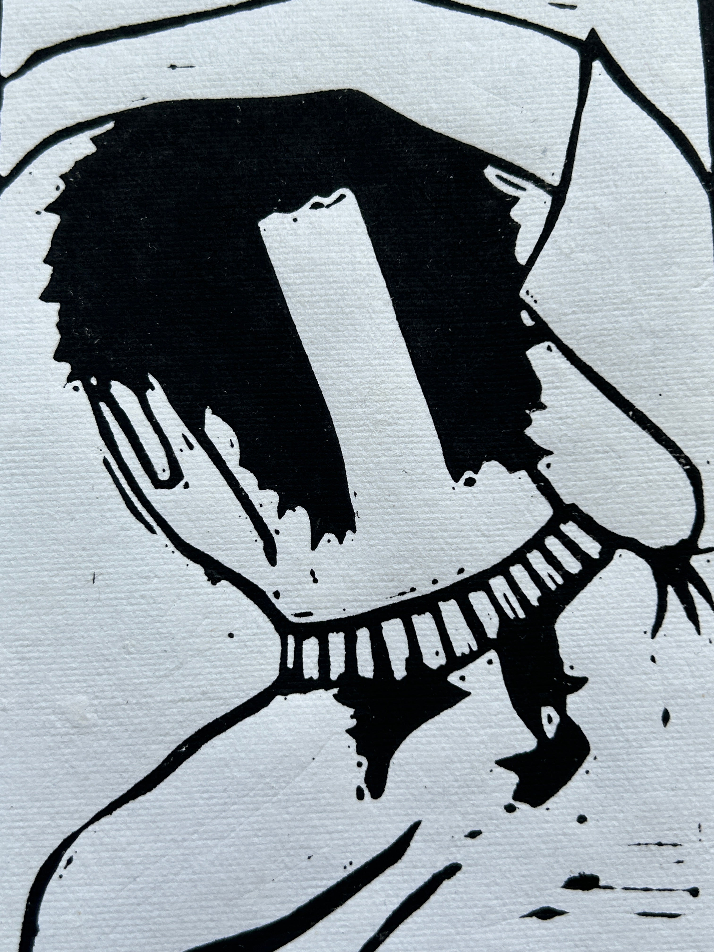 'Shave Your Head' A5 Linocut Print
