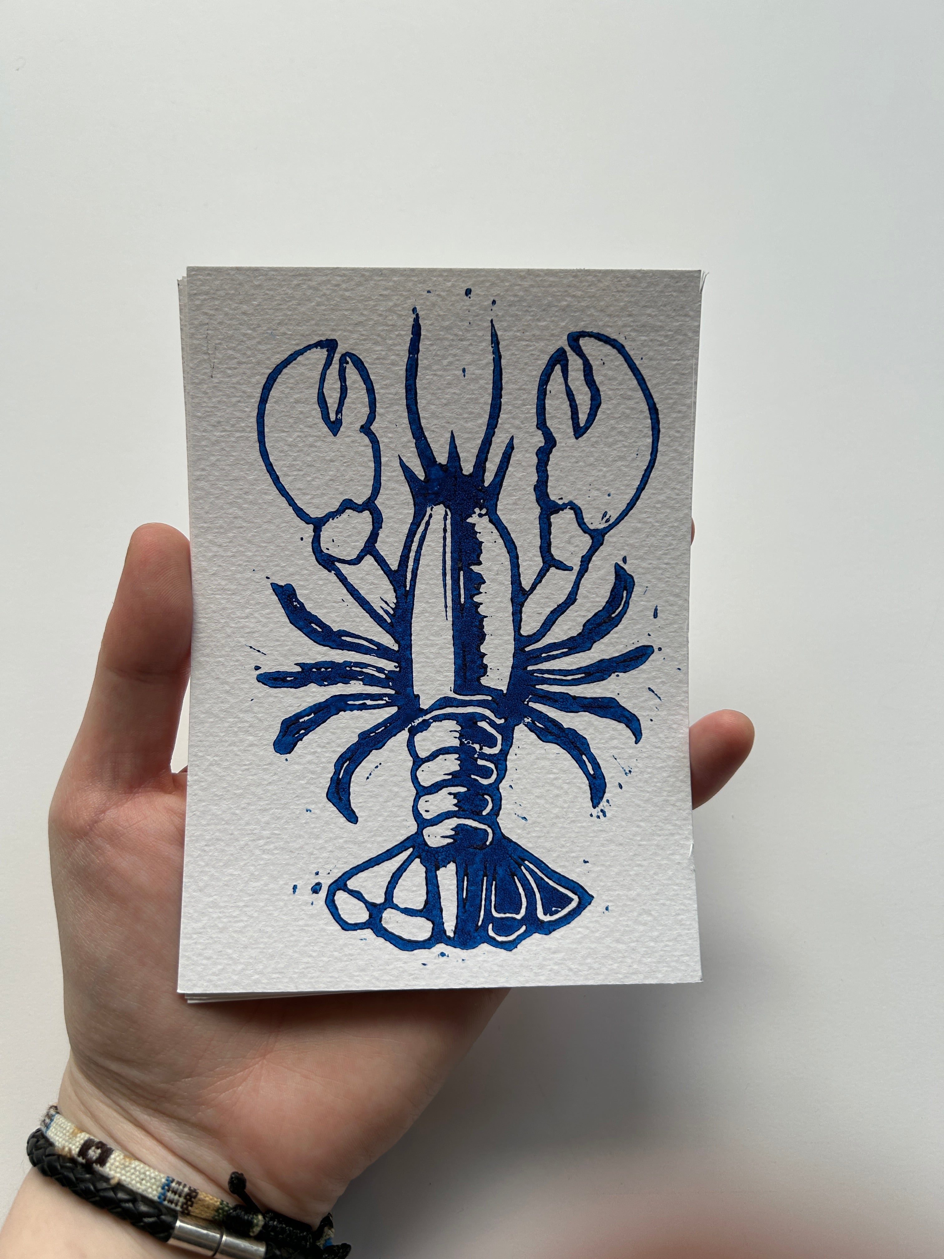 'Sea Creatures' Linocut Prints - 3 Pack