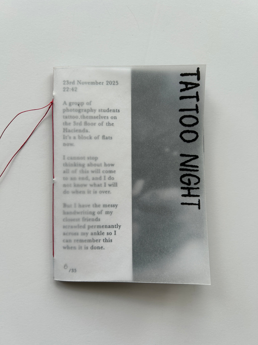 'Tattoo Night' - A6 Zine
