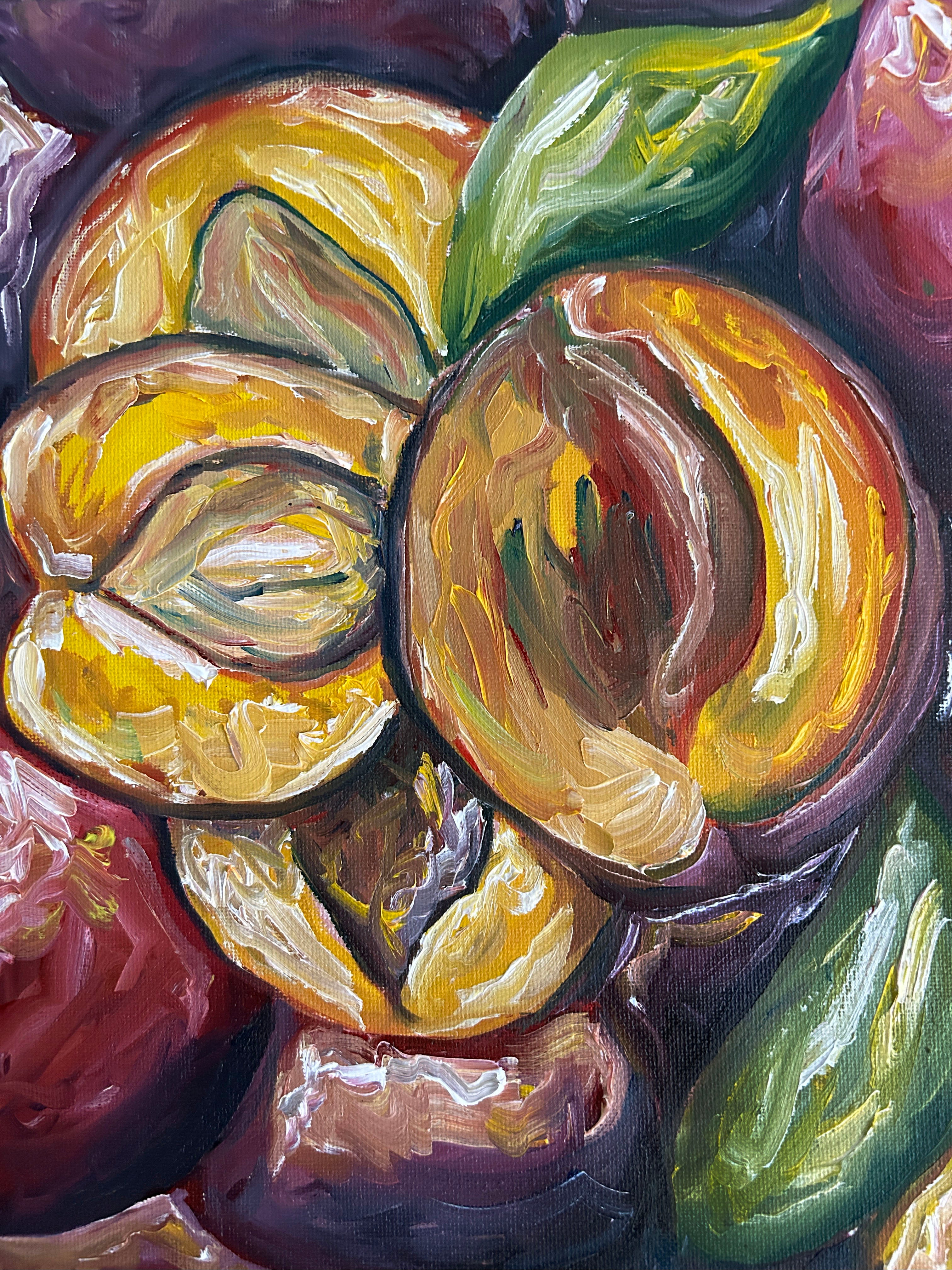 Plums, Original Painting